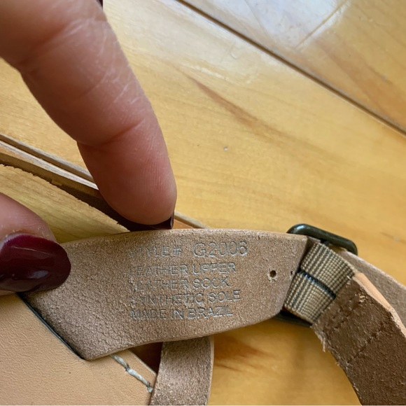 Madewell Light Tan Leather Sandals Size 6.5 - Picture 3 of 8